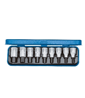 JUEGO DE VASOS DESTORNILLADORES 1/2"" 9 PZAS AF 6156410 GEDORE